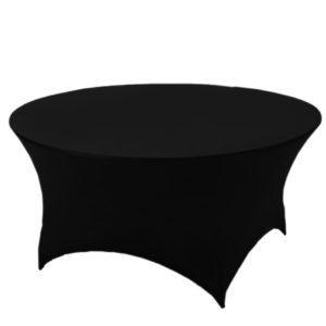 Скатерть стрейч для круглого стола черная