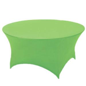 Скатерть стрейч для круглого стола зеленая