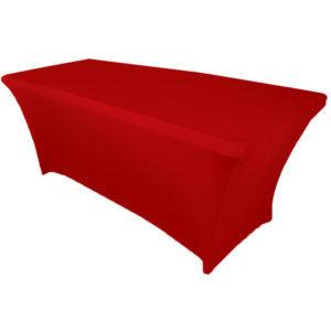 Скатерть стрейч для прямоугольного стола красная